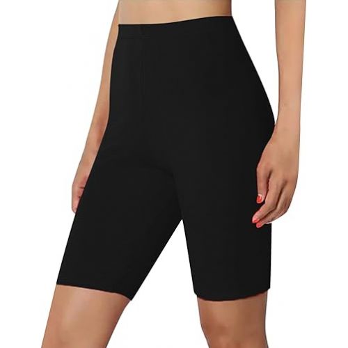 제네릭 Women's Biker Shorts Athletic Gym Yoga Soft Stretch Plus Size Leggings Shorts High Waist Workout Running Shorts Fitness