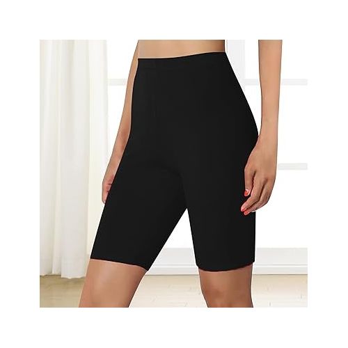 제네릭 Women's Biker Shorts Athletic Gym Yoga Soft Stretch Plus Size Leggings Shorts High Waist Workout Running Shorts Fitness