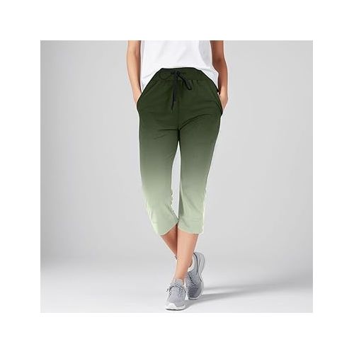 제네릭 Womens Capri Pants Waisted Cropped Pants Casual Drawstring Hiking Jogger Pants Straight Wide Leg Cropped Trousers