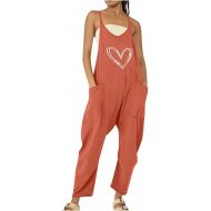 Women's Short Sleeve Jumpsuits One Piece Sleeveless Wide Leg Long Pant Dressy Trendy Outfits Clothes with Pockets