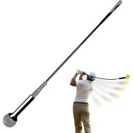 NetNinja™ Weighted Golf Swing Trainer Aid - Ideal Warm-up Practice for Proper Plane, Improved Tempo, More Power & Control. Durable, High Elasticity, Sleeve for Adjustable Weight.