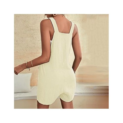 제네릭 Women's Casual Rompers Summer Outfits Shorts Pants Jumpsuit Beach Travel Vacation Outfits 2024