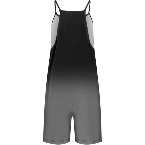 제네릭 Womens Rompers Casual Sleeveless Romper Loose One Piece Rompers Jumpsuit Beach Travel Vacation Outfits 2024