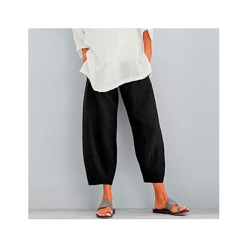 제네릭 Women Casual Wide Leg Pants High Elastic Waisted in The Back Business Work Trousers 2024 Summer Outfits