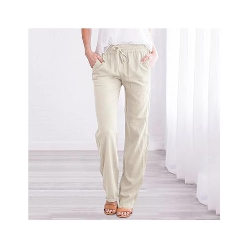 제네릭 Women's Wide Leg Pants Loose Yoga Sweatpants Comfy High Waisted Work Pants Pants Lounge Trousers