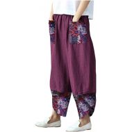 Cargo Pants for Women High Waisted Casual Pants Summer Floral Solid Long Palazzo Pants Long Straight Suit Pants