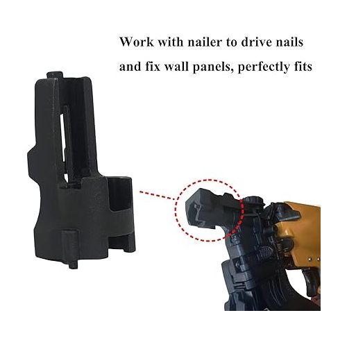 제네릭 VSA4 Vinyl Siding Adapter Kit Replacement, Attach to RN46-1 Coil Roofing Nailer, Black