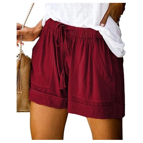 제네릭 Women Stretch Twill Shorts High Waisted Roll Up Casual Summer Ripped Stretchy Casual Stretchy Ripped Shorts