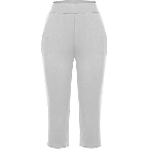 제네릭 Capri Pants for Women Yoga Trendy Loose Comfy High Waisted Sweatpants Summer Breathable Athletic Wide Leg Capris with Pockets