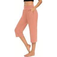 Capri Leggings for Women 2024,Trendy Capri Yoga Pants Summer Elastic Hight Waist Joggers Casual Loose Comfy Capri Sweatpants