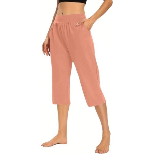 제네릭 Capri Leggings for Women 2024,Trendy Capri Yoga Pants Summer Elastic Hight Waist Joggers Casual Loose Comfy Capri Sweatpants