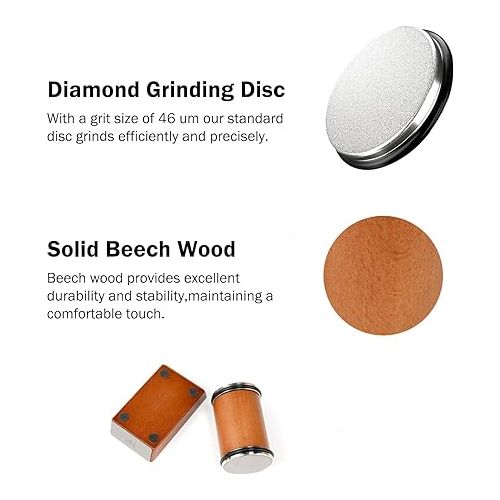 제네릭 Premium Rolling Knife Sharpener Tool for Kitchen and Chef Knives - Industrial Diamond Stone Set & Ceramic Discs - Dual Grinding Angles 15° and 20° - for All Steel Hardness - Countertop Kitchen Kit