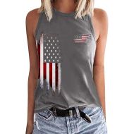 American Flag Graphic Tees Memorial Day Shirts for Women 2024 Sleeveless Tank Tops Trendy Dressy Blouse Casual Tunic Clothes
