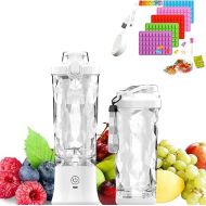Best 4Vi Portable Blender, Rechargeable Mini Blender For Shakes And Smoothies 20 Oz Mini Blender Cup with Travel and USB Rechargeable for Office, Gym, Kitchen WHITE