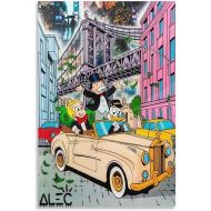 Alec Monopoly $ Team Driving Through NYC Canvas Art Poster And Wall Art Picture Print Modern Family Bedroom Decor Posters 24x36inch(60x90cm)