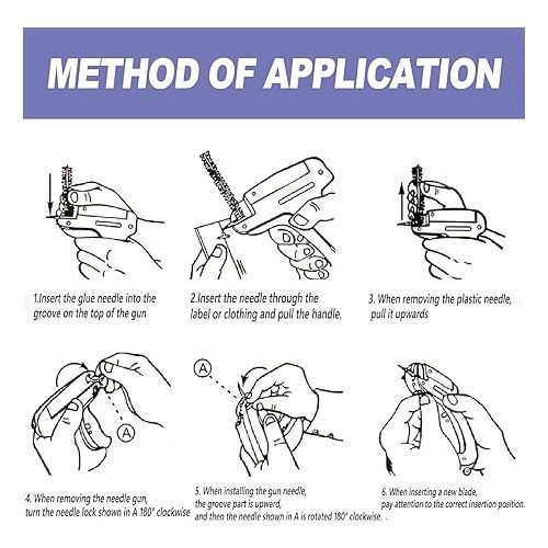 제네릭 Quick Clothing Fixer, Quick Stitch Sewing Gun, Stitch Gun for Clothes, Tagging Gun for Clothing