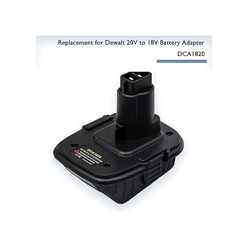 제네릭 DCA1820 Battery Adapter Replacement for Dewalt 18V to 20V Adapter, Compatible with Dewalt 20V Lithium Battery DCB203 DCB206 DCB207 for 18V XRP Battery DC9099 DC9098 DC9096