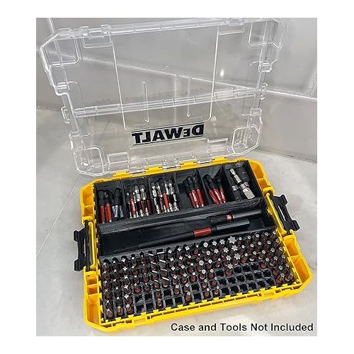 제네릭 Impact bit holder insert for DEWALT Medium ToughCase (7 compartment + 120 bit) - Insert Only (Yellow)