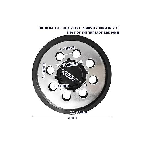 제네릭 2 Packs Replacement Sanding Pads for Dewalt, 5 inch 8 Hole Hook and Loop DWE64233 & N329079 Metal Backplane Replacement Pad, Compatible with DWE6421-B2, DWE6421-B3, DWE6423/6423K, DWE6421/6421K