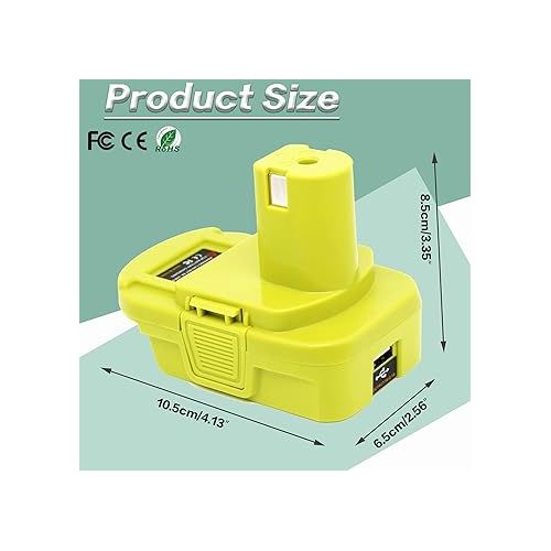 제네릭 DM18RL Battery Adapter for Dewalt to Ryobi Battery Adapter, Convert Dewalt 20V Llithium Battery to Ryobi 18V P107 P108 Battery with 5V 2.1A MAX USB Charge