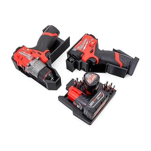 제네릭 Milwaukee Packout Compact Drill Organizer for M12 Drill Driver and Accessories