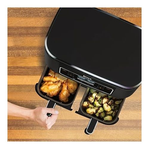 제네릭 Ninja Foodi 4-in-1 8-Quart. 2-Basket Air Fryer with DualZone Technology- Air Fry, Roast, and More