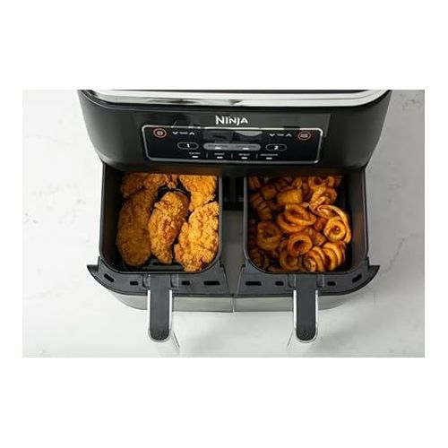 제네릭 Ninja Foodi 4-in-1 8-Quart. 2-Basket Air Fryer with DualZone Technology- Air Fry, Roast, and More