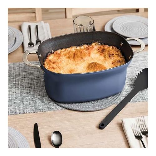 제네릭 Ninja Foodi PossibleCooker PRO 8.5 Quart Multi-Cooker, with 8-in-1 Cooker, Dutch Oven, Heat Technology, Steamer & More, Glass Lid & Integrated Spoon, Nonstick, Oven Safe Pot to 500°F, Navy (Blue)