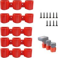 5 Pack Battery Holder Wall Mount Storage Compatible with Milwaukee Battery Holder Wall Mount M12 12V 48-11-2420 48-11-2401 48-11-2411 Compatible with Makita/Bosch