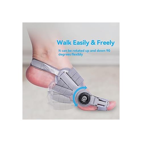 제네릭 Bunion Corrector for Man and Women Big Toe, Adjustable Bunion Splint for Bunion Relief, Orthopedic Toe Straightener with Anti-slip Heel Strap and Silicone Pad, Suitable for Left and Right Feet.