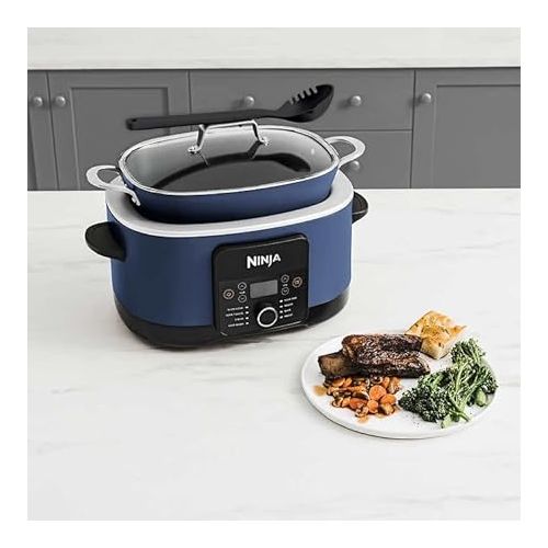 제네릭 Ninja Foodi PossibleCooker PRO 8.5 Quart Multi-Cooker, with 8-in-1 Slow Cooker, Dutch Oven, Steamer, Glass Lid Integrated Spoon, Nonstick, Oven Safe Pot to 500°F