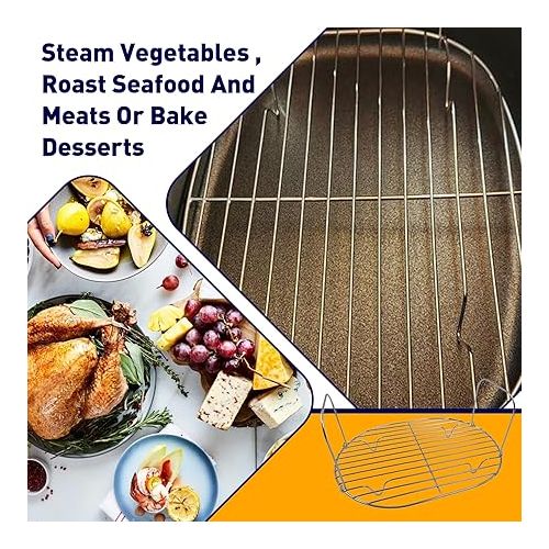 제네릭 Roast Rack - Compatible with Ninja Foodi Possible Cooker Pro 8.5 Qt MC1000, MC1001, MC1010 Series Slow Cooker Crock Pot, universal, silver