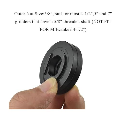 제네릭 Acoeitl Grinder Flange Angle Wrench Spanner Metal Lock Nut Suitable for Dewalt Milwaukee 193465-4 Bosch Black Decker Ryobi Makita 5/8