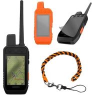 Garmin 300i Handheld Bundle and Save, Garmin 300i Hand Held with Screen Saver, Rubber Case and Lanyard (Orange Rubber Case)