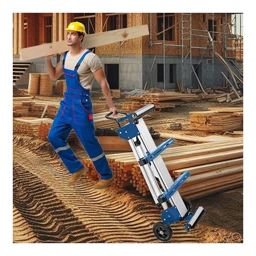 제네릭 Fits HERCULES 550 lb. Universal Aluminum Mobile Folding Miter Saw Stand HA71: Supports Over 8 ft Lumber, Leveling Feet, Compact Design with Wheels - Compatible with Dewalt, Hercules, Bosch, Metabo HPT, Hitachi, Makita, Skil, Craftsman, Milwaukee, Ridgid & Ryobi, Kobalt & Delta Miter Saws