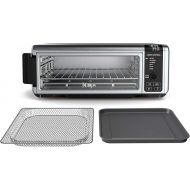 Ninja SP080 Foodi Digital Air Fry Countertop Oven with 6-in-1 Functionality, Flip Up & Away Capability for Storage Space, with Air Fry Basket, Wire Rack, Sheet Pan & Crumb Tray, Silver