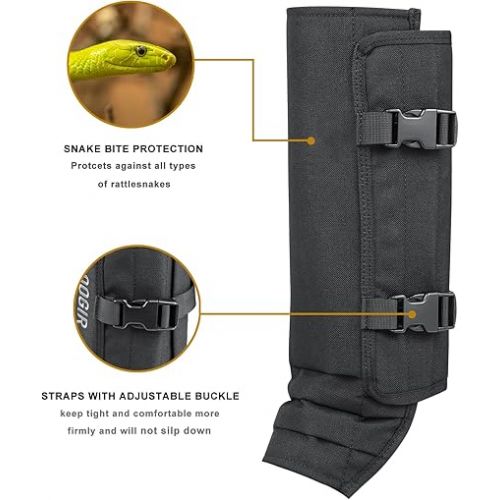 제네릭 Snake Gaiters Snake Guard Chaps, Waterproof Snake Guards Bite Protection for Lower Legs, Snake Proof Gaiters Fit for Men & Women, Adjustable Size Leg Chaps for Hunting and Farm Working