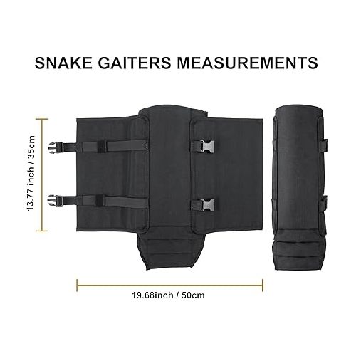 제네릭 Snake Gaiters Snake Guard Chaps, Waterproof Snake Guards Bite Protection for Lower Legs, Snake Proof Gaiters Fit for Men & Women, Adjustable Size Leg Chaps for Hunting and Farm Working