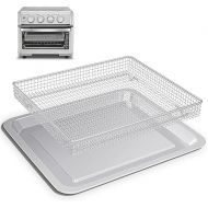 Stainless Steel Baking Tray Pan and Air Fryer Basket Compatible with Cuisinart Airfryer TOA-060 and TOA-065