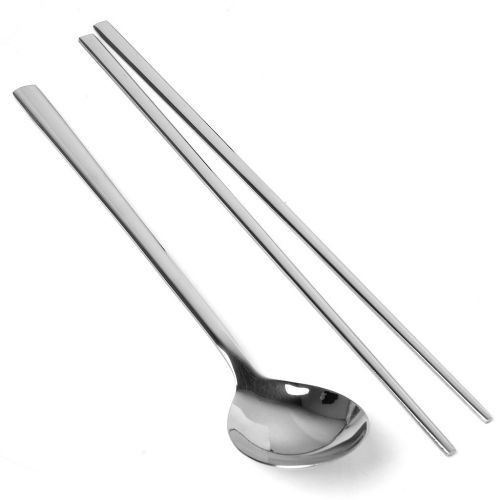 제네릭 Generic 2Sets Stainless Steel Chopsticks & Spoon Dinnerware