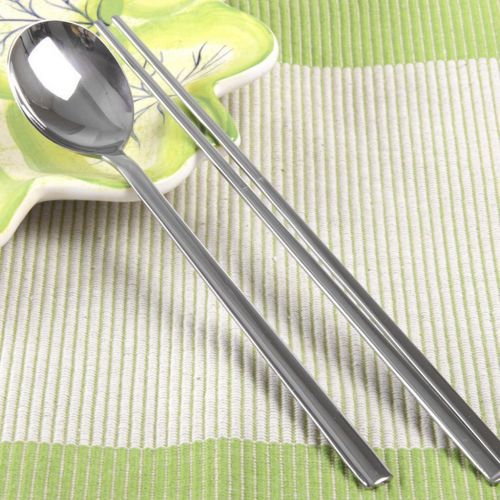 제네릭 Generic 2Sets Stainless Steel Chopsticks & Spoon Dinnerware