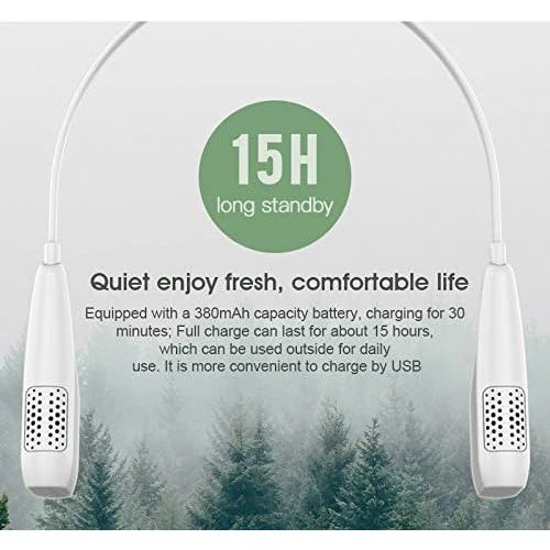 제네릭 Generic Portable Air Purifier, Wearable Hanging Neck Air Purifier, Negative Ion Generator for Purifying Body, Hepa filter, USB Charging Mini Air Cleaner for Travel, Bedroom, Smoke, Pollen,