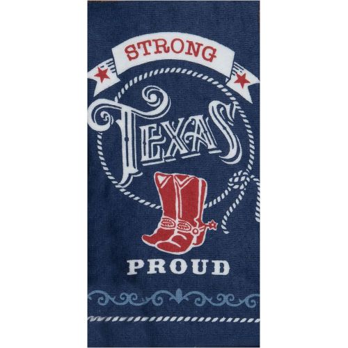 제네릭 Generic 3 Texas Themed Decorative Cotton Kitchen Towels Set with White, Blue and Red Print | 2 Flour Sack and 1 Terry Towel for Dish and Hand Drying | By Kay Dee Designs