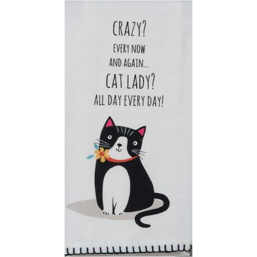 제네릭 Generic 3 Cat Themed Decorative Cotton Kitchen Towels with Sayings Set | 1 Flour Sack, 2 Tea Towels for Dish and Hand Drying | by Kay Dee Designs