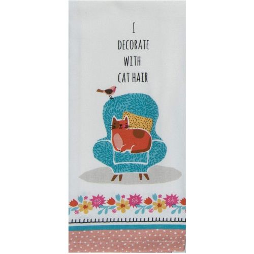 제네릭 Generic 3 Cat Themed Decorative Cotton Kitchen Towels with Sayings Set | 1 Flour Sack, 2 Tea Towels for Dish and Hand Drying | by Kay Dee Designs