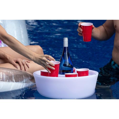 제네릭 Generic Floating Tray 2020 Pool SPA HOT TUB Float LED Tray Movable Glass Holder for HOT TUB Swim SPA