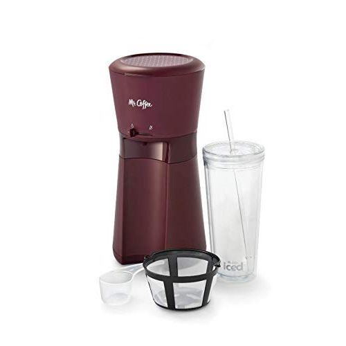 제네릭 Generic Exclusive Coffee - Burgundy Iced Coffee Maker with Reusable Tumbler and Coffee Filter