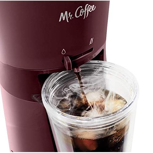 제네릭 Generic Exclusive Coffee - Burgundy Iced Coffee Maker with Reusable Tumbler and Coffee Filter