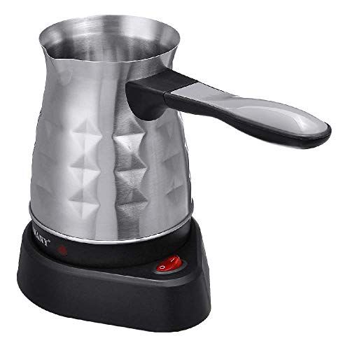 제네릭 Generic Electric Coffee Maker Pots Kettle 600W 500ml Turkish Espresso Percolator Home Office Tea Milk Coffee Machine Stainless Steel