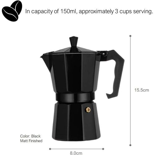 제네릭 Generic Espresso Maker Coffee Moka Pot 150ml Stove Top Coffee Maker Coffee Press Brewer Percolator